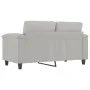 Sofá de 2 plazas de tela de microfibra gris claro 120 cm de , Sofás - Ref: Foro24-359556, Precio: 259,68 €, Descuento: %