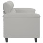 Sofá de 3 plazas de tela de microfibra gris claro 180 cm de , Sofás - Ref: Foro24-359568, Precio: 337,59 €, Descuento: %