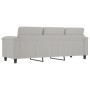 Sofá de 3 plazas de tela de microfibra gris claro 180 cm de , Sofás - Ref: Foro24-359568, Precio: 337,59 €, Descuento: %