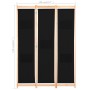 Biombo divisor 3 paneles de tela negro 120x170x4 cm de vidaXL, Divisores de ambientes - Ref: Foro24-248183, Precio: 51,35 €, ...