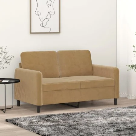 Sofá de 2 plazas terciopelo marrón 120 cm de , Sofás - Ref: Foro24-359439, Precio: 209,37 €, Descuento: %