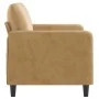 Sofá de 2 plazas terciopelo marrón 120 cm de , Sofás - Ref: Foro24-359439, Precio: 209,37 €, Descuento: %