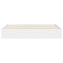 Estructura cama con cajones madera ingeniería blanca 180x200 cm de , Camas y somieres - Ref: Foro24-3207252, Precio: 175,09 €...