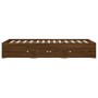 Cama con cajones madera de ingeniería marrón roble 120x200 cm de , Camas y somieres - Ref: Foro24-3207286, Precio: 218,20 €, ...