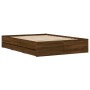Cama con cajones madera de ingeniería marrón roble 120x200 cm de , Camas y somieres - Ref: Foro24-3207286, Precio: 218,20 €, ...