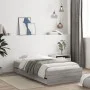 Cama con cajones madera ingeniería gris Sonoma 100x200 cm de , Camas y somieres - Ref: Foro24-3207292, Precio: 135,22 €, Desc...
