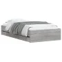 Cama con cajones madera ingeniería gris Sonoma 100x200 cm de , Camas y somieres - Ref: Foro24-3207292, Precio: 135,22 €, Desc...