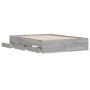 Cama con cajones madera ingeniería gris Sonoma 120x190 cm de , Camas y somieres - Ref: Foro24-3207320, Precio: 192,68 €, Desc...