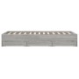 Cama con cajones madera ingeniería gris Sonoma 120x190 cm de , Camas y somieres - Ref: Foro24-3207320, Precio: 192,68 €, Desc...
