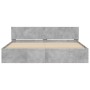 Estructura de cama con cabecero gris hormigón 160x200 cm de , Camas y somieres - Ref: Foro24-3207472, Precio: 178,83 €, Descu...