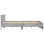 Estructura de cama con cabecero gris hormigón 160x200 cm de , Camas y somieres - Ref: Foro24-3207472, Precio: 178,83 €, Descu...