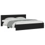 Estructura de cama con cabecero negra 160x200 cm de , Camas y somieres - Ref: Foro24-3207470, Precio: 179,69 €, Descuento: %