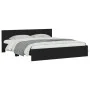 Estructura de cama con cabecero negra 160x200 cm de , Camas y somieres - Ref: Foro24-3207470, Precio: 173,90 €, Descuento: %
