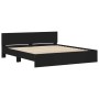 Estructura de cama con cabecero negra 160x200 cm de , Camas y somieres - Ref: Foro24-3207470, Precio: 179,69 €, Descuento: %