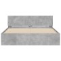 Estructura de cama con cabecero gris hormigón 150x200 cm de , Camas y somieres - Ref: Foro24-3207479, Precio: 164,69 €, Descu...