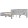Estructura de cama con cabecero gris hormigón 150x200 cm de , Camas y somieres - Ref: Foro24-3207479, Precio: 164,69 €, Descu...