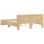 Estructura de cama con cabecero roble Sonoma 140x200 cm de , Camas y somieres - Ref: Foro24-3207485, Precio: 166,16 €, Descue...