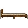 Bed frame with smoked oak headboard 140x200 cm by , Beds and slatted bases - Ref: Foro24-3207487, Price: 151,01 €, Discount: %