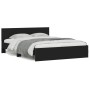 Estructura de cama con cabecero negra 140x190 cm de , Camas y somieres - Ref: Foro24-3207498, Precio: 202,45 €, Descuento: %