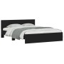 Estructura de cama con cabecero negra 140x190 cm de , Camas y somieres - Ref: Foro24-3207498, Precio: 202,45 €, Descuento: %