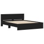 Estructura de cama con cabecero negra 140x190 cm de , Camas y somieres - Ref: Foro24-3207498, Precio: 202,45 €, Descuento: %