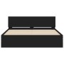 Estructura de cama con cabecero negra 140x190 cm de , Camas y somieres - Ref: Foro24-3207498, Precio: 202,45 €, Descuento: %