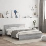 Estructura de cama con cabecero gris Sonoma 140x190 cm de , Camas y somieres - Ref: Foro24-3207502, Precio: 183,96 €, Descuen...