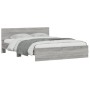 Estructura de cama con cabecero gris Sonoma 140x190 cm de , Camas y somieres - Ref: Foro24-3207502, Precio: 183,96 €, Descuen...