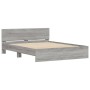 Estructura de cama con cabecero gris Sonoma 140x190 cm de , Camas y somieres - Ref: Foro24-3207502, Precio: 183,96 €, Descuen...