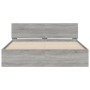 Estructura de cama con cabecero gris Sonoma 140x190 cm de , Camas y somieres - Ref: Foro24-3207502, Precio: 183,96 €, Descuen...