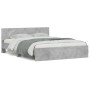 Estructura de cama con cabecero gris hormigón 140x190cm de , Camas y somieres - Ref: Foro24-3207500, Precio: 156,67 €, Descue...