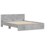 Estructura de cama con cabecero gris hormigón 140x190cm de , Camas y somieres - Ref: Foro24-3207500, Precio: 156,67 €, Descue...