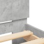 Estructura de cama con cabecero gris hormigón 140x190cm de , Camas y somieres - Ref: Foro24-3207500, Precio: 156,67 €, Descue...