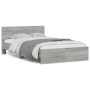 Estructura de cama con cabecero gris Sonoma 120x190 cm de , Camas y somieres - Ref: Foro24-3207516, Precio: 169,75 €, Descuen...