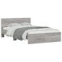 Estructura de cama con cabecero gris Sonoma 120x190 cm de , Camas y somieres - Ref: Foro24-3207516, Precio: 169,75 €, Descuen...