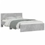 Estructura de cama con cabecero gris hormigón 120x190 cm de , Camas y somieres - Ref: Foro24-3207514, Precio: 165,06 €, Descu...