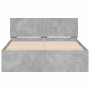 Estructura de cama con cabecero gris hormigón 120x190 cm de , Camas y somieres - Ref: Foro24-3207514, Precio: 165,06 €, Descu...