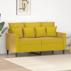 2-seater yellow velvet sofa, 120 cm by , Sofas - Ref: Foro24-359299, Price: 197,70 €, Discount: %