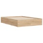 Cama con cajones madera de ingeniería roble Sonoma 120x190 cm de , Camas y somieres - Ref: Foro24-3207317, Precio: 255,31 €, ...