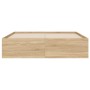 Cama con cajones madera de ingeniería roble Sonoma 120x190 cm de , Camas y somieres - Ref: Foro24-3207317, Precio: 255,31 €, ...