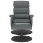 Sillón reclinable con reposapiés cuero sintético gris de , Sillones - Ref: Foro24-356723, Precio: 172,43 €, Descuento: %