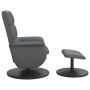 Sillón reclinable con reposapiés cuero sintético gris de , Sillones - Ref: Foro24-356723, Precio: 174,49 €, Descuento: %
