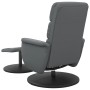 Sillón reclinable con reposapiés cuero sintético gris de , Sillones - Ref: Foro24-356723, Precio: 174,49 €, Descuento: %