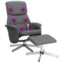 Sillón reclinable de masaje con reposapiés tela gris oscuro de , Sillones - Ref: Foro24-356679, Precio: 134,38 €, Descuento: %