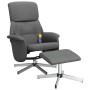 Sillón reclinable de masaje con reposapiés tela gris oscuro de , Sillones - Ref: Foro24-356679, Precio: 135,64 €, Descuento: %