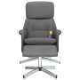 Sillón reclinable de masaje con reposapiés tela gris oscuro de , Sillones - Ref: Foro24-356679, Precio: 135,64 €, Descuento: %