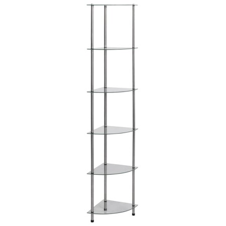 Estantería 6 niveles vidrio templado transparente 30x30x160 cm de vidaXL, Librerías y estanterías - Ref: Foro24-249517, Preci...