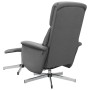 Sillón reclinable de masaje con reposapiés tela gris oscuro de , Sillones - Ref: Foro24-356679, Precio: 135,64 €, Descuento: %