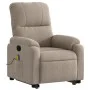 Sillón reclinable de masaje elevable tela microfibra gris taupe de , Sillones - Ref: Foro24-3204936, Precio: 352,26 €, Descue...