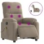 Sillón reclinable masaje eléctrico tela microfibra gris taupe de , Sillones - Ref: Foro24-3204922, Precio: 313,15 €, Descuent...